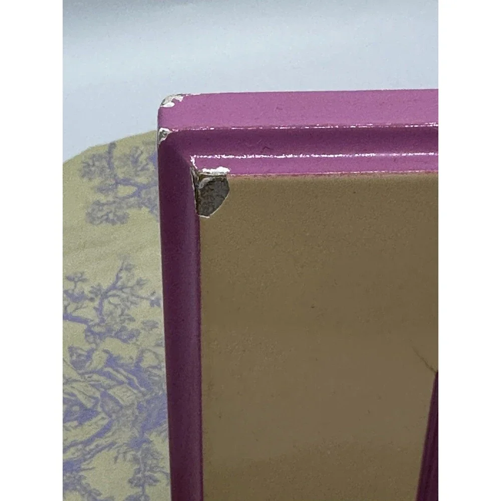 Vintage Romantic 3X3  Photo Frame Pink Rose Wood Shabby Chic Cottagecore